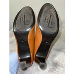 Ralph Lauren Women’s  Caramel Tan Open Toe Heels 10B Photo 9