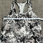Reebok Women's Black, Gray & White Marble Swirl Athletic Razor Back Tank Top MED Photo 4