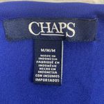 CHAPS  Sleeveless Dress Blue White Print V-Neck Casual Dress [Size‎ Medium] Photo 1