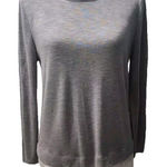 J.Crew Women's Size M Mercantile Twofer Top Gray Long Sleeve Photo 0
