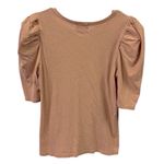 Nation Ltd  Pima Cotton Linen Blend Tuckernuck Puff Short Sleeve Top Imported M Photo 6