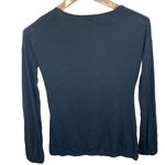 Lilla P deep slate blue pima cotton slub smocked v Photo 10