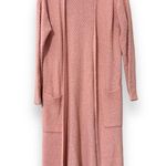 BiBi women’s size small dusty pink long knit duster cardigan with pockets Photo 7