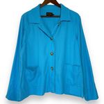 Pendleton  Linen Button Down Shirt Womens XL Petite Long‎ Sleeve Lagenlook Casual Photo 0