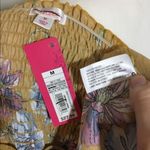 Xhilaration NWT Mustard Gold Yellow Floral Smocked Dress New Photo 4