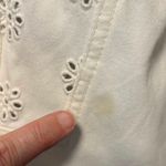 See By Chloe  Size 46 US 14 Denim Popover Shirt White Flower Cutouts FLAW Photo 4