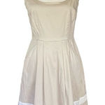 White House | Black Market Khaki Tan and White Dress. Size 4 Photo 0