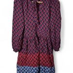 Gap Shamrock Clover Patterning Tie Neck Long Sleeve Dress SZ 6 Photo 2