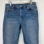 BLANK NYC The Madison Crop Jeans High-Rise Crop Raw Hem Medium Wash Size 33 EUC Photo 1