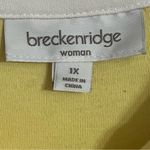 Breckenridge Women’s  Embroidered Quarter Zip Sweatshirt Size 1X Yellow Photo 6