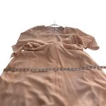 MM Lafleur The Jessica Dress Brushstroke Size XL 100% Silk Peach Salmon Career Orange Photo 11
