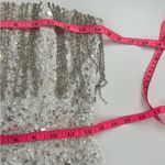 Retrofete Cassandra Sequin Fringe Dress white silver sz XS Photo 9
