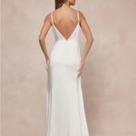 Lulus Passionate Allure Ivory Satin Backless Cowl Neck Maxi Dress White Size XL Photo 1