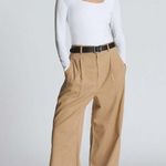 Everlane Womens The Long-Sleeve Supima Square-Neck Bodysuit Bikini White XXS Photo 2