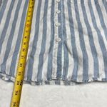 Reformation White and Blue Striped Button Down Shirt Linen Small Women Photo 7