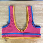 Stone Fox Swim  Honeycomb Sunset Pink Color Block Dhalia Bikini Top Sixe XS Photo 1