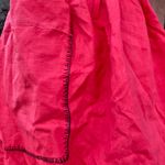 Vintage Handmade Red Yellow Appliqué Half Apron Photo 2