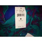 Ralph Lauren New Womens $898 Black Label 100% Skirt Silk Aqua Blue Teal Purple 6 Photo 8
