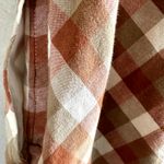 Eshakti  Gingham Sheath Dress Bateau Cap Sleeve Knee Length Pockets Orange 8 M Photo 1