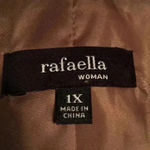 Rafaella    WOMENS Plus Size 1X Blazer. BUTTON FRONT BROWN PATTERNED BLAZER Photo 2