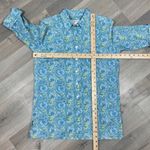 Saks 5th Avenue Real Clothes Saks‎ Fifth Ave Paisley Button Up Shirt Green Blue 4 Photo 9