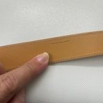 BYBLOS Leather Brass Buckle Womens Belt Sz EU 95 Medium Yellow Italy Adjustable Photo 9