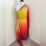 Andrea Iyamah Turi Mesh Midi Women’s One Shoulder Dress In Multiprint Size XL Photo 4