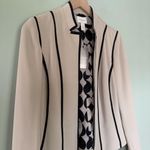 Chico's NWT Chico’s Women’s Contrast Pipe Blazer Jacket in Tan Light Brown Size Small 4 Photo 2