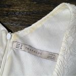 ZARA  White Textured Back Zip Dress Photo 13