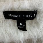 Kendall & Kylie Sweater Womens Small Cream Fuzzy Knit Cropped Soft Cozy Neutral Photo 5