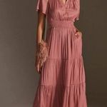 Anthropologie Mauve Smocked Tiered Sundress Photo 4