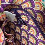 Vera Bradley Crossbody Bag Purple Plum Crazy Floral Convertible Colorful Tote Photo 10