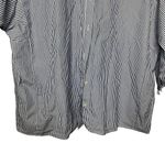 The Great . 3/4 Sleeve Button Down Pinstripe Shirt Blue Womens 1 US S Photo 2