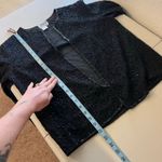 JMB 70s Vintage Black Swiggly Swirl Beaded Evening Glam Jacket Size Small Photo 8