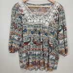 Energe Blouse Women Small Lace Floral Paisley Boho Festival Eclectic Cottagecore Photo 0