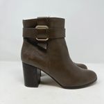 Lands' End  Buckle Ankle Boot Leather Brown Size 8.5‎ Photo 4