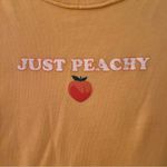 Arizona Jeans ARIZONA Juniors Yellow/Orange “Just Peachy” Graphic Short Sleeve T-Shirt Photo 2