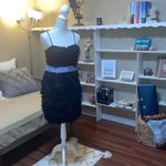 Miss Me  Couture Cocktail Little Black Dress Purple Trim Photo 14