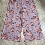 Power 2 The Flower Floral 2pc Pajama Long Sleeve Pant Set Size 2X Purple Photo 11