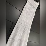 Love Tree  White Crochet Sweater Midi Dress Sleeveless Cover Up Sz S NWOT Photo 1