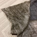 Chaser Women’s Grey/Army Green V Neck Open Back T-Shirt Photo 3