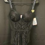 Juicy Couture NWT  Sexy Black Lace & Mesh Bodysuit Photo 0