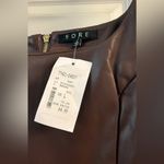 Brown Faux Leather Dress Size L Photo 1