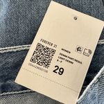 Forever 21 SZ 29 Cargo Jeans High-Rise Zip-Fly Relaxed Fit Light Wash Whiskered Photo 7