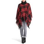 Steve Madden Red & Black Buffalo Plaid Poncho NWT! Photo 1