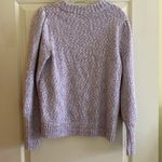 Gap Crew Neck Puff Sleeve Soft Cotton Blend Purple Marle Teal Sweater Pullover M Photo 2