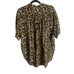 Urban Outfitters  Size S Animal Print Button Down Shirt Blouse Tie Front Boxy Photo 1
