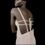 ZARA  ivory/cream gauzy maxi dress side slit with braided rope details. S… Photo 3