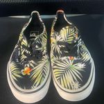 Vans  Womens Black Tropical Palm Floral Print Sneakers M 5.5/W 7 Photo 2