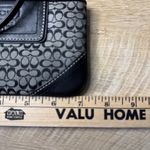 Coach Signature Black Gray C Monogram Logo Pouch Classic Vintage Wristlet Bag Photo 8